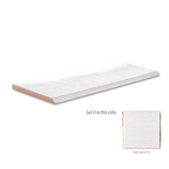 3"x8" Bullnose - 130 White