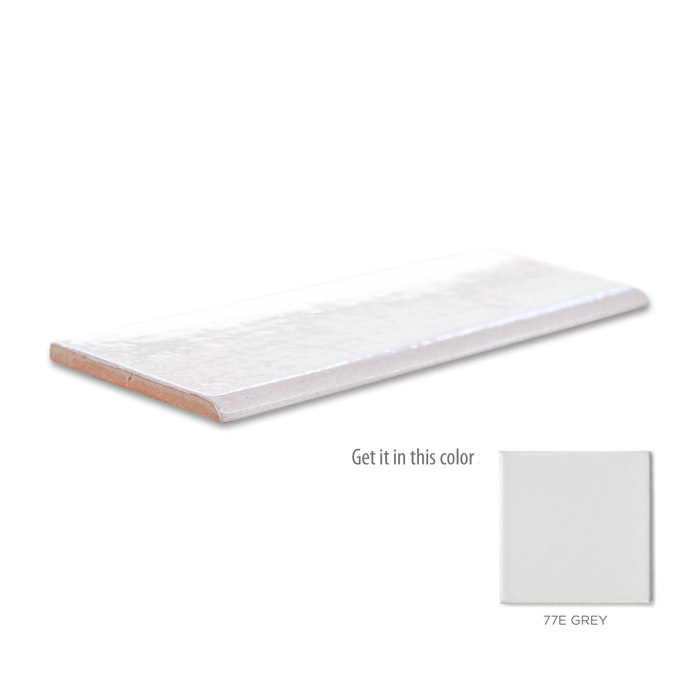 3"x8" Bullnose - 77 Grey