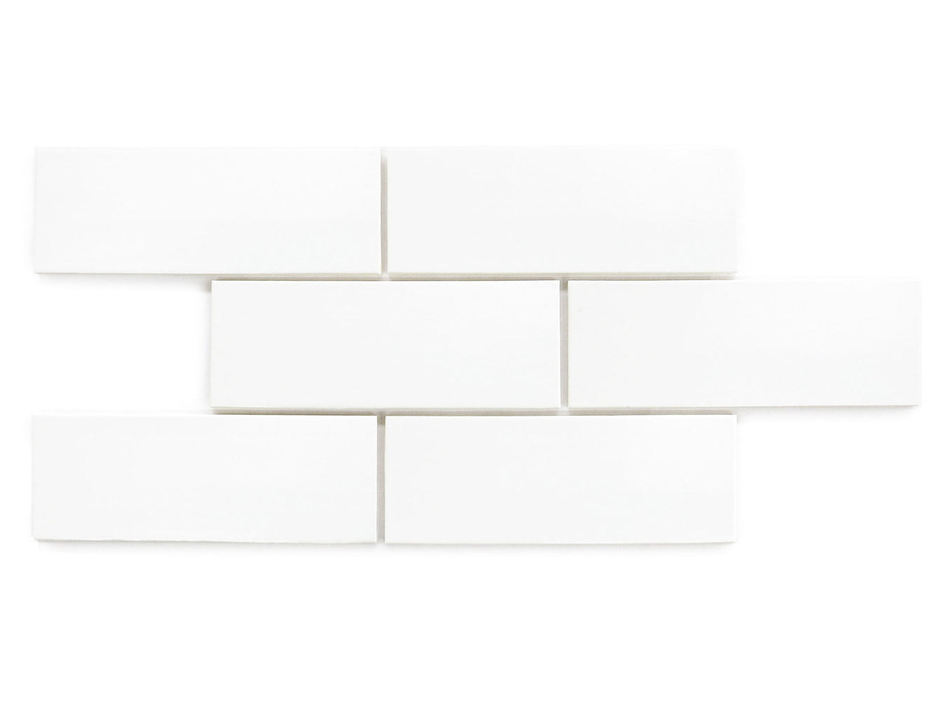 3"x8" Subway Tile - 11 Deco White