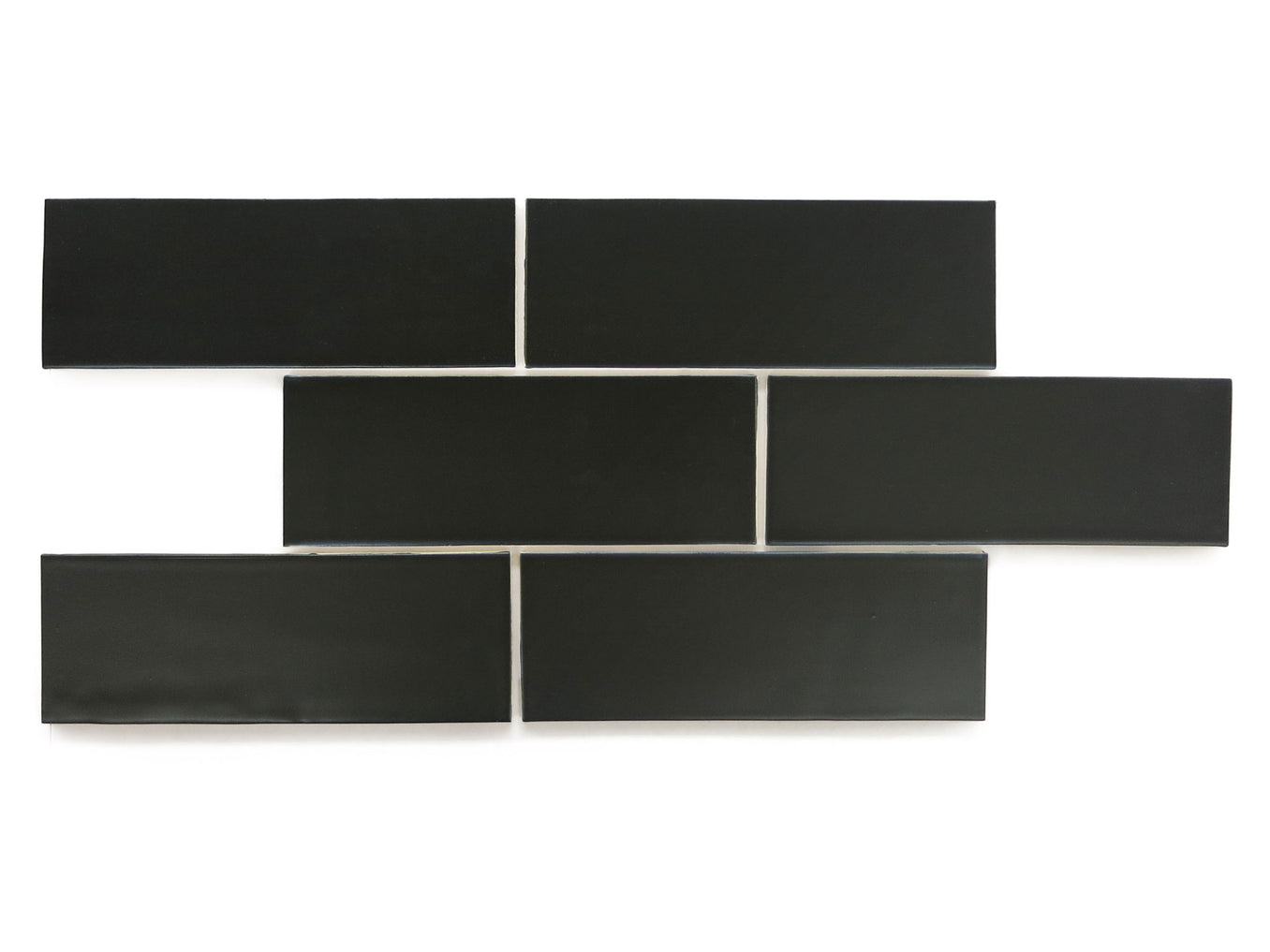 3"x8" Subway Tile - 366 Satin Black