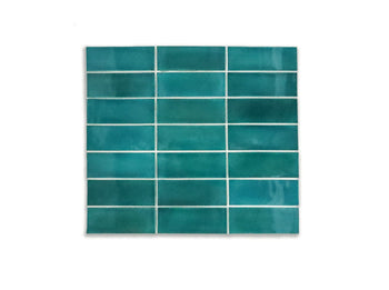 Amalfi Blue 3"x8" Subway Tile | Overstock