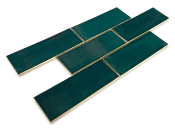 Tidal Teal 3"x8” Subway Tile | Warehouse Sale - Batch of 36sf