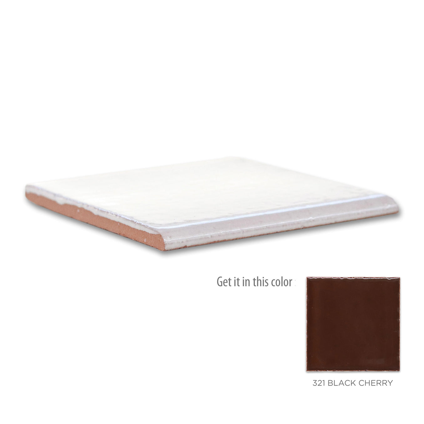 4"x4" Bullnose - 321 Black Cherry