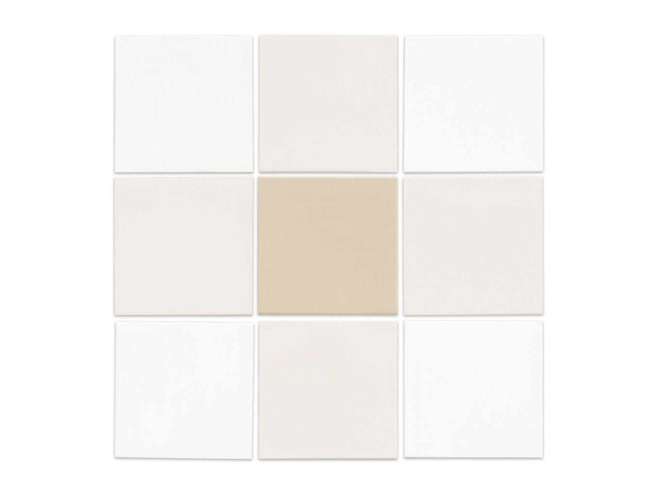 4"x4" Sheeted Subway Tile Pattern - Neutral Plaid Blend