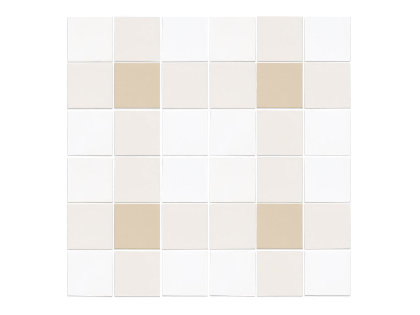 2"x2" Sheeted Tile Pattern - Neutral Plaid Blend