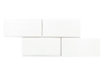 4"x8" Subway Tile - 11 Deco White