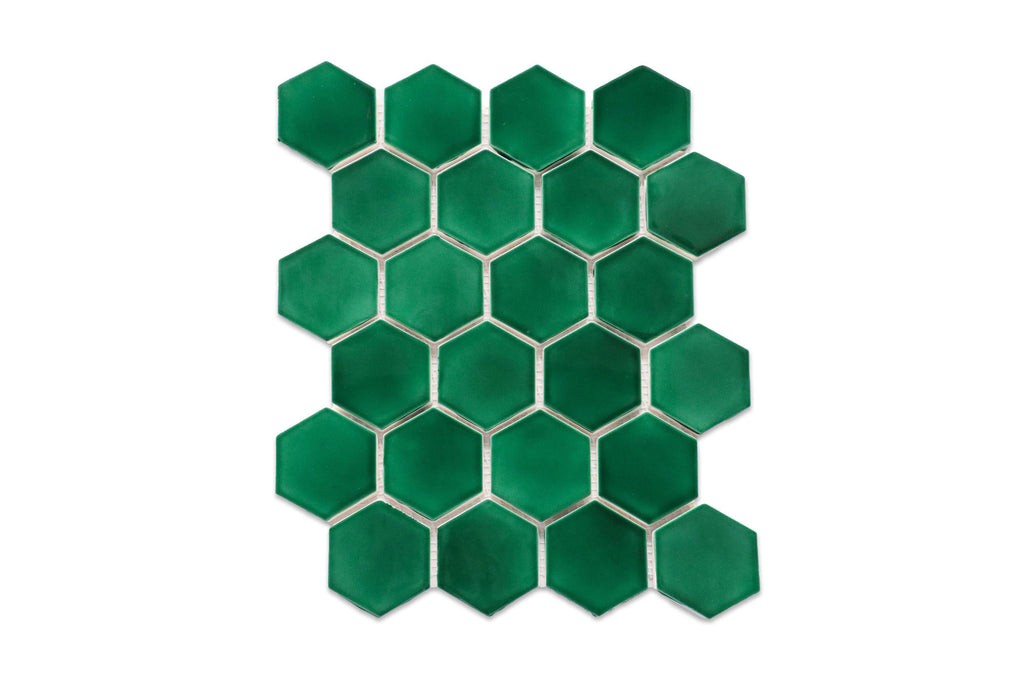 Small Hexagon - 75 Emerald – Mercury Mosaics