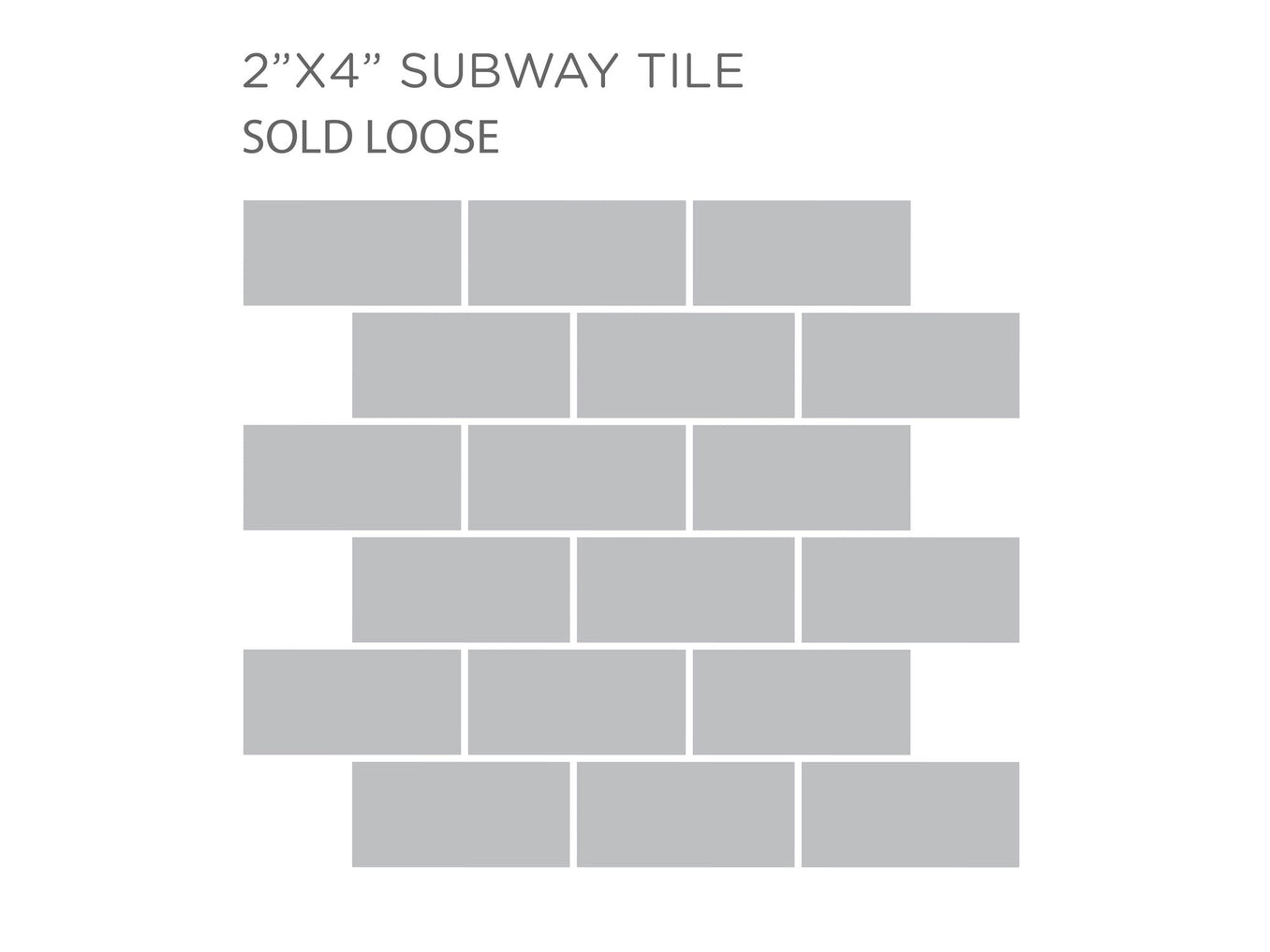 2x4 Subway Tile Square Foot