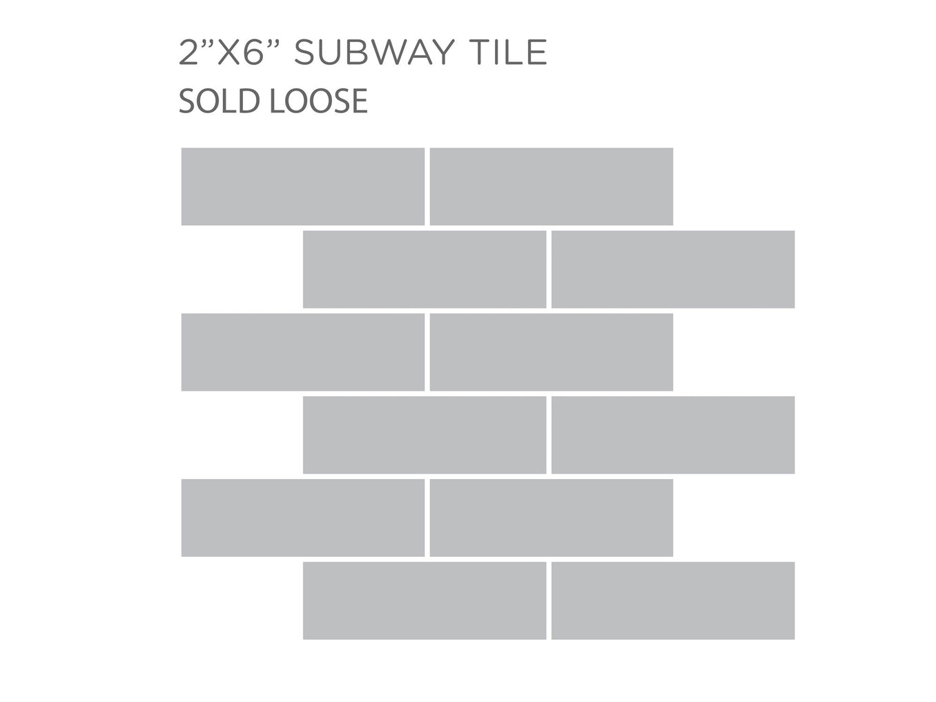 2x6 Subway Tile Square Foot
