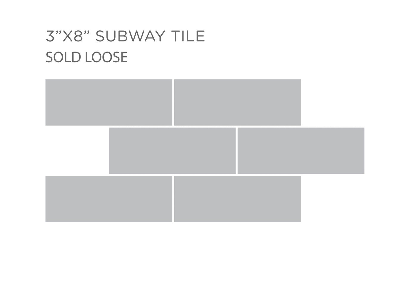 3"x8" Subway Tile Square Foot