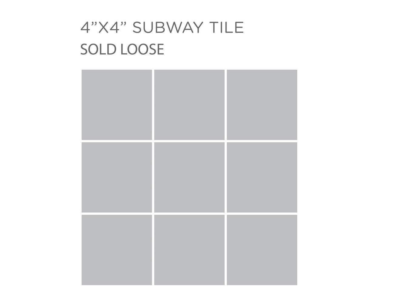 4x4 Subway Tile Square Foot
