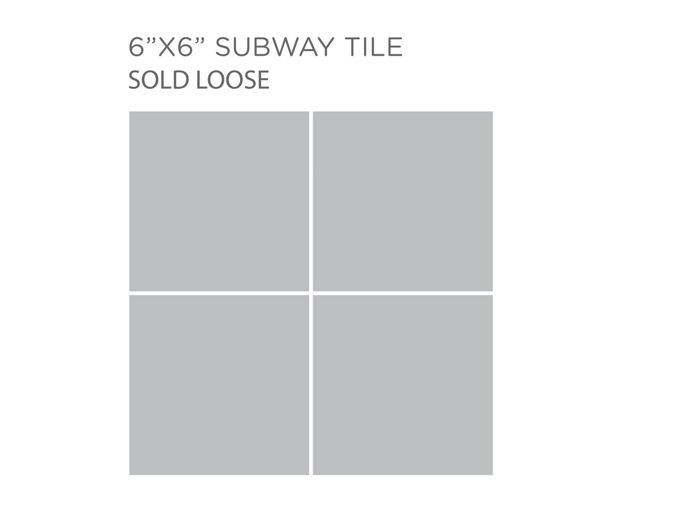 6x6 Subway Tile Square Foot