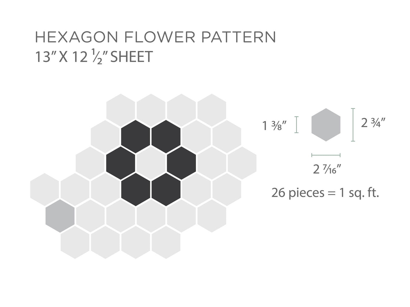 Small Hexagon Flower Pattern Sheet