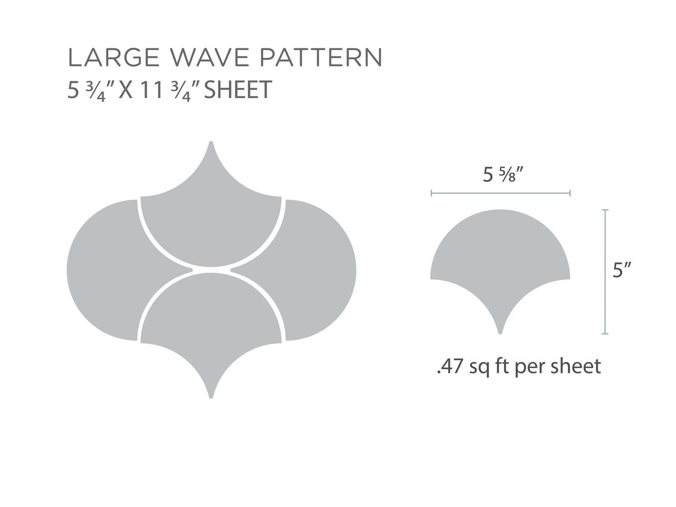 Large Moroccan Fish Scales Wave Pattern - 122 Cypress