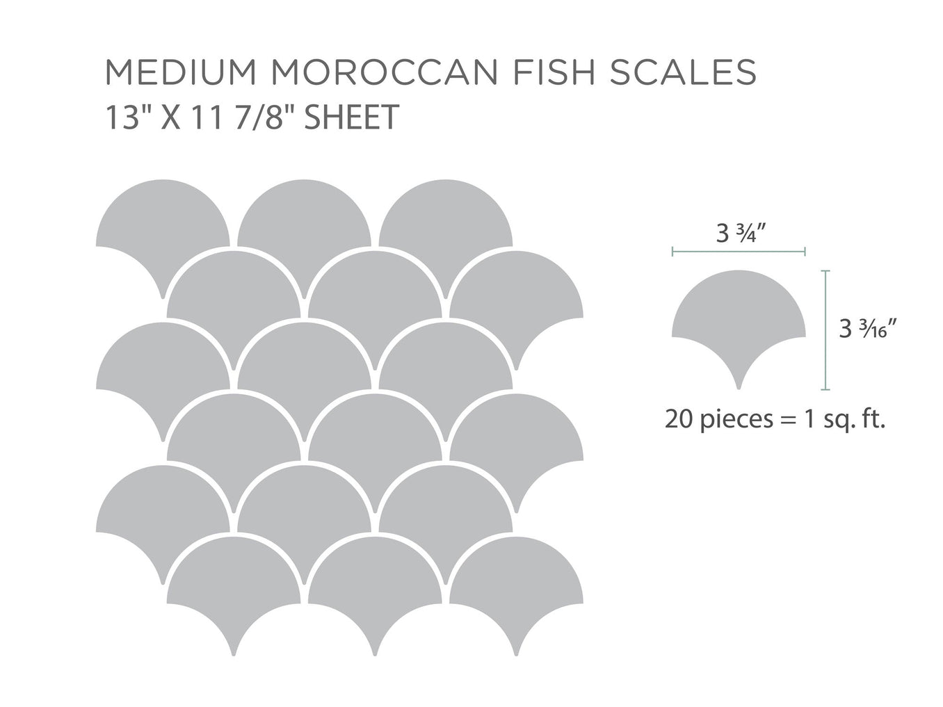 Medium Moroccan Fish Scales sheet size