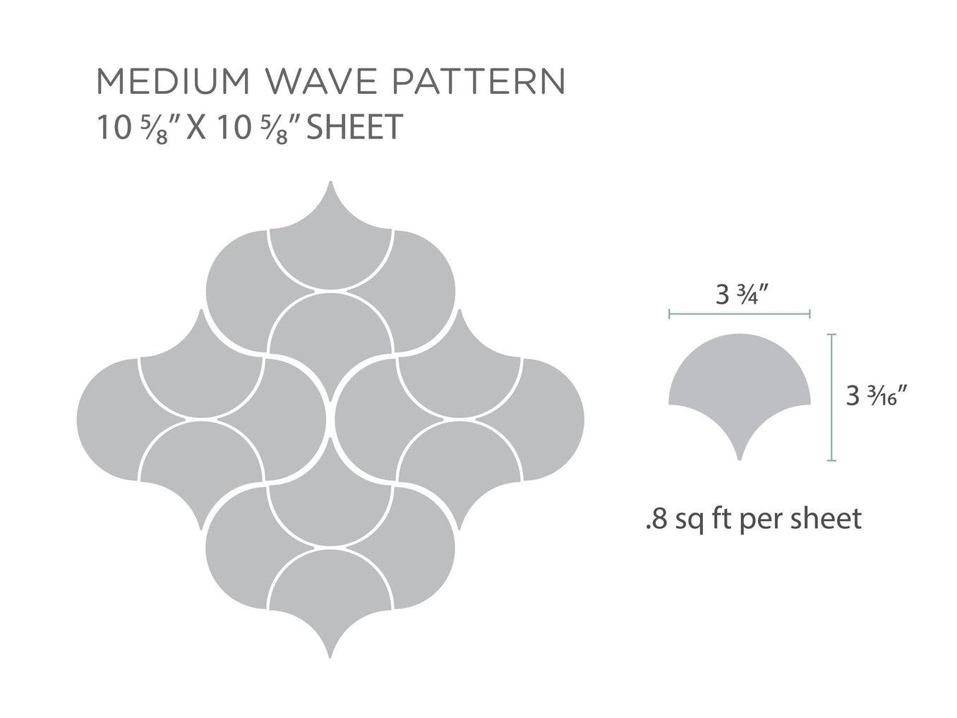Medium Moroccan Fish Scale Wave Pattern Sheet
