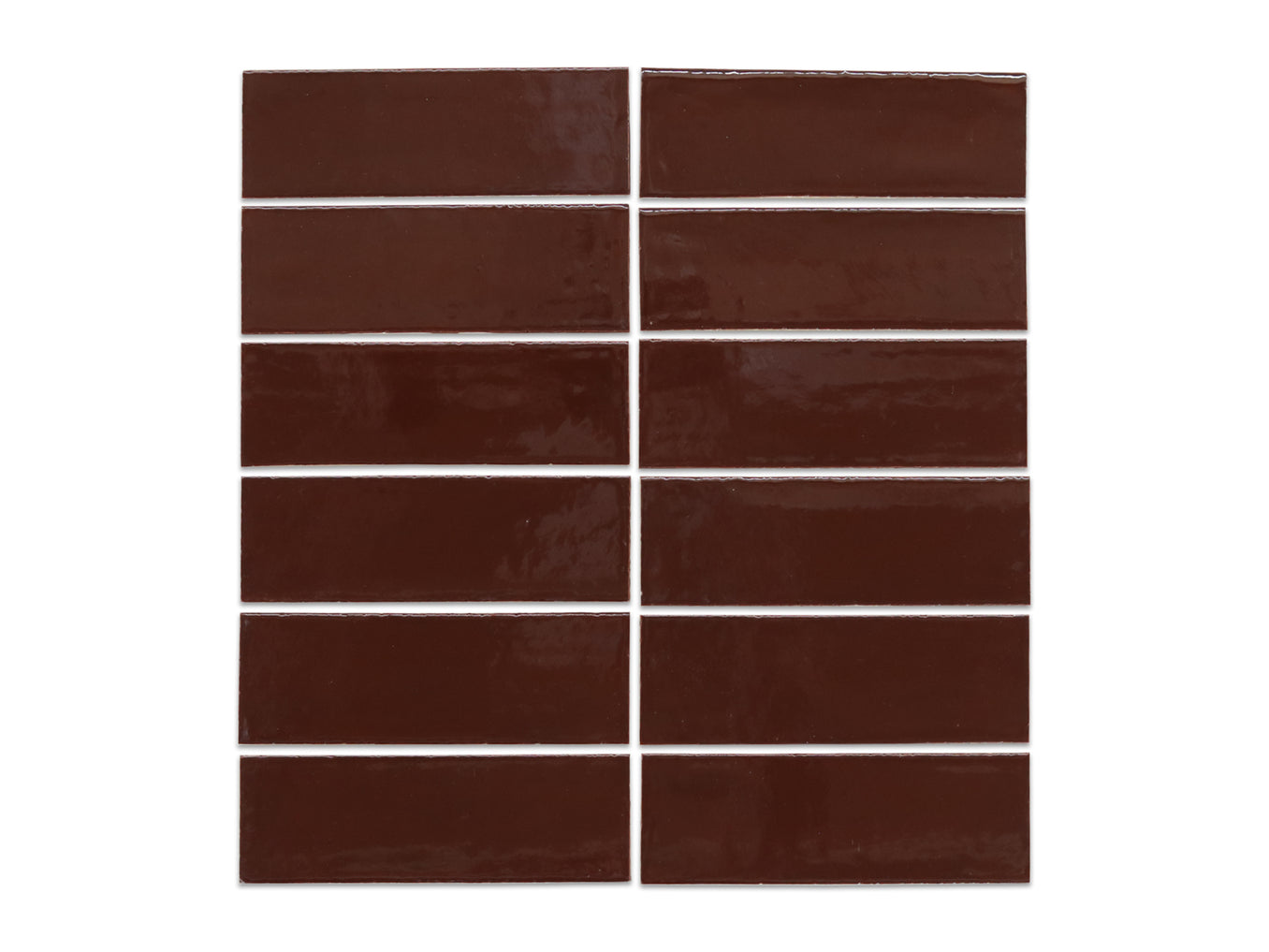 2"x6" Subway Tile - 321 Black Cherry