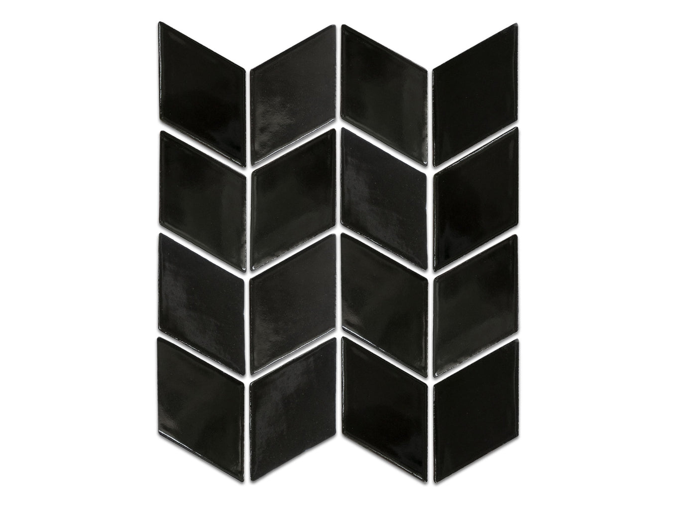 Medium Diamonds Chevron Pattern - 613 Black