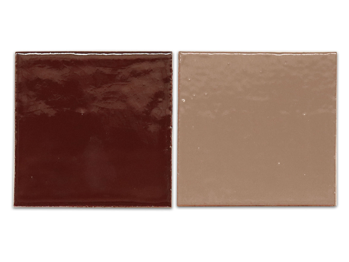 4"x4" Sheeted Subway Tile Pattern - Black Cherry + Mushroom Checkerboard Blend