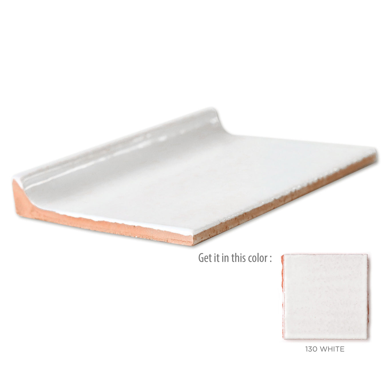Cove Base Trim Tile - 130 White
