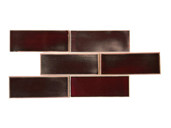 3"x8" Subway Tile Crimson Fog | Overstock