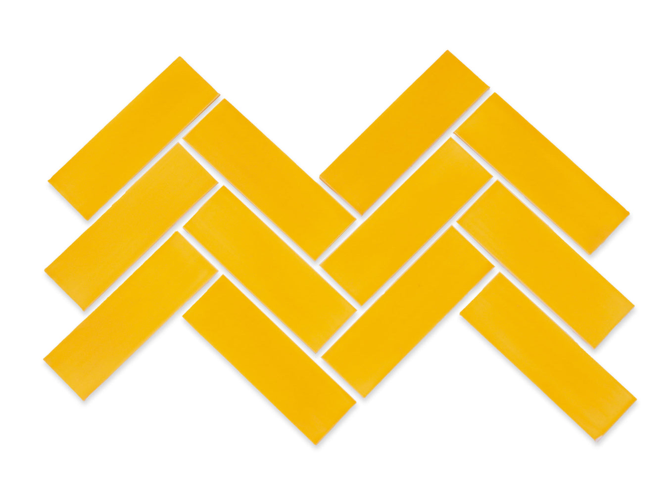 2"x6" Sheeted Herringbone Pattern - 24 Dandelion