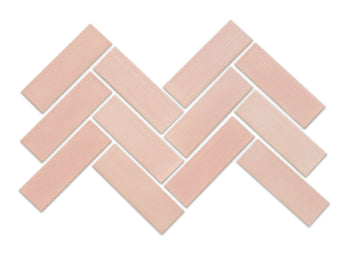 2"x6" Sheeted Herringbone Pattern - 925 Desert Blush