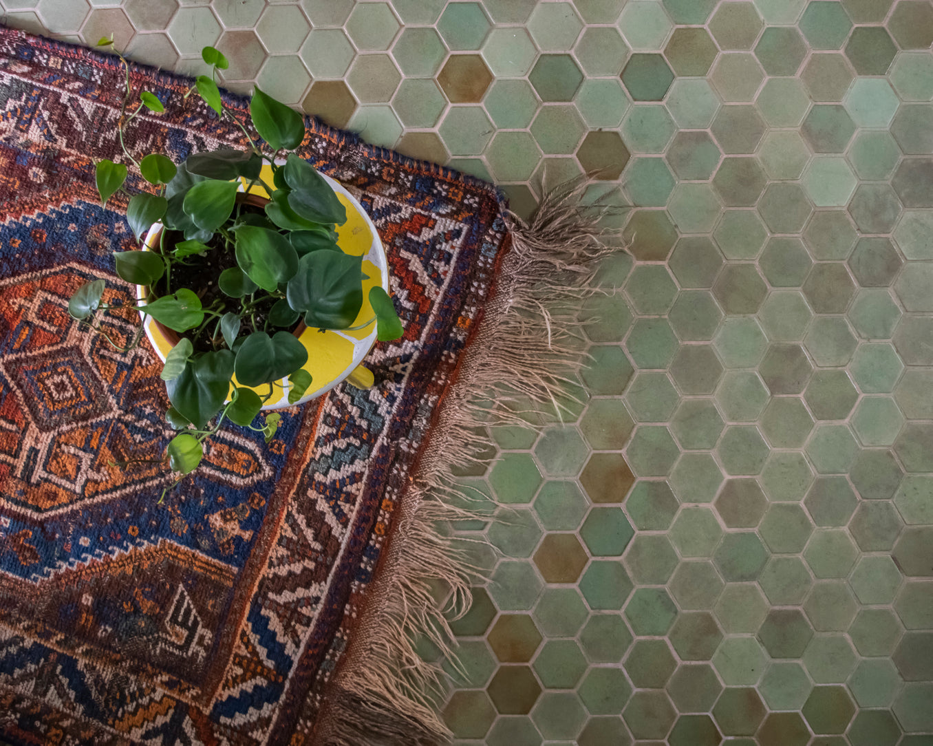 Small Hexagon - 123R Patina