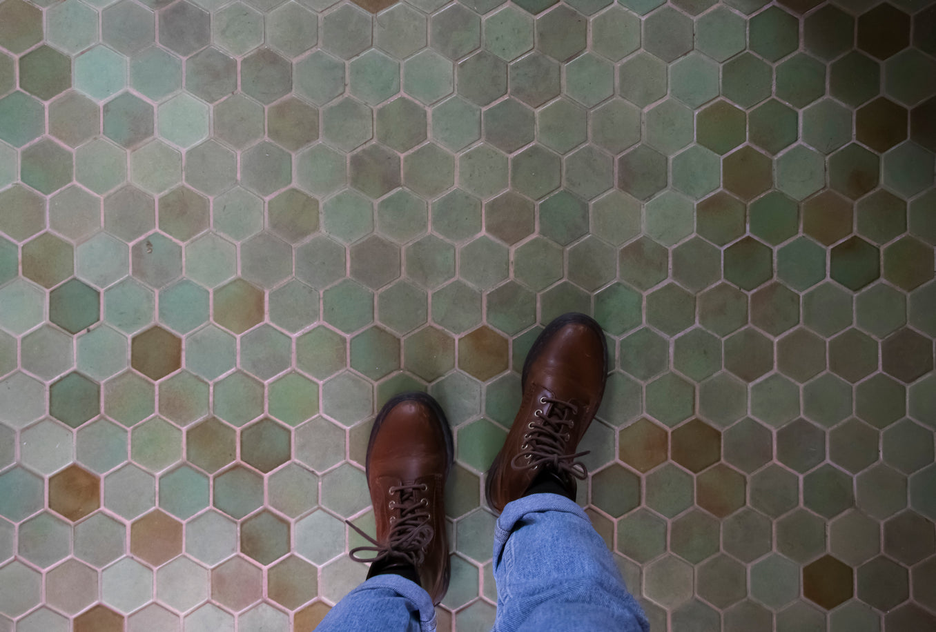 Small Hexagon - 123R Patina