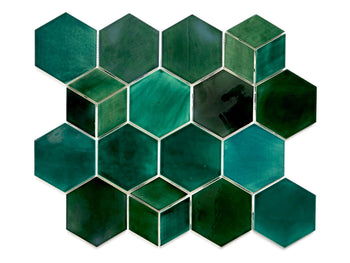 Forest Green Geo-Hex Pattern | Warehouse Sale - Batch of 30sf