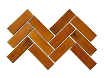 2"x6" Sheeted Herringbone Pattern - 65W Amber