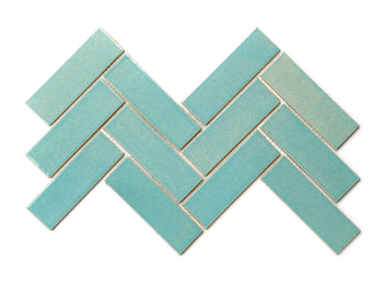 2"x6" Sheeted Herringbone Pattern - 12W Blue Bell