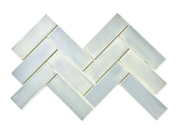 2"x6" Sheeted Herringbone Pattern - 22E Blue Opal