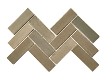 2"x6" Sheeted Herringbone Pattern - 815W Light Grey