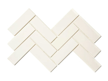 2"x6" Sheeted Herringbone Pattern - 301 Marshmallow