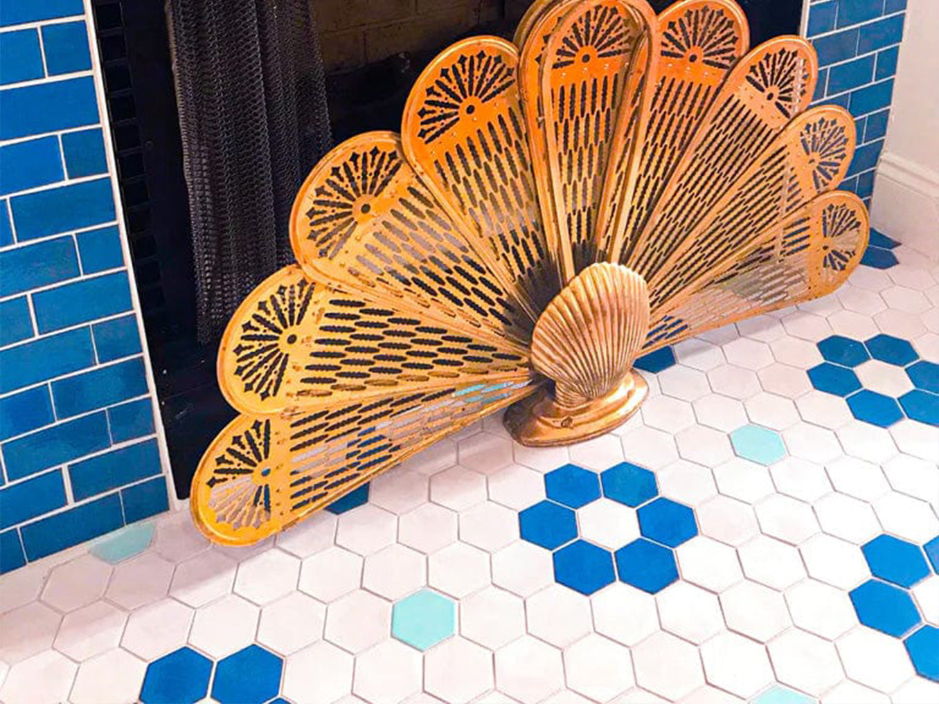 Hexagon Flower Pattern - Iris Blend