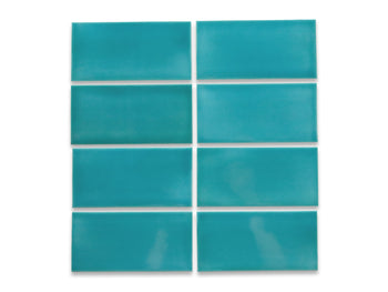 3"x6" Subway Tile Dark Aquamarine - Small Batch of 15sf