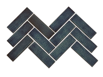 2"x6" Sheeted Herringbone Pattern - 95 Iron Smoke