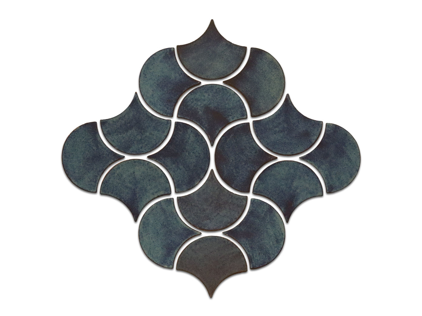 Medium Moroccan Fish Scales Wave Pattern - 95 Iron Smoke