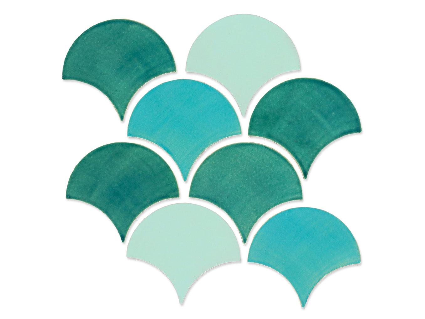 Mediterranean blend Large Moroccan Fish Scale Pattern | Small Batch of 31sf