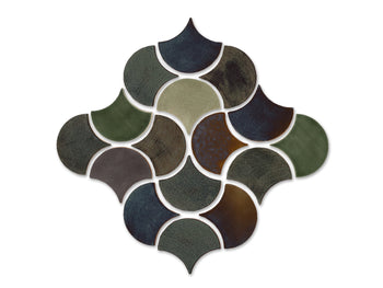 Undertow blend Large Moroccan Fish Scale Wave Pattern | Small Batch of 20sf