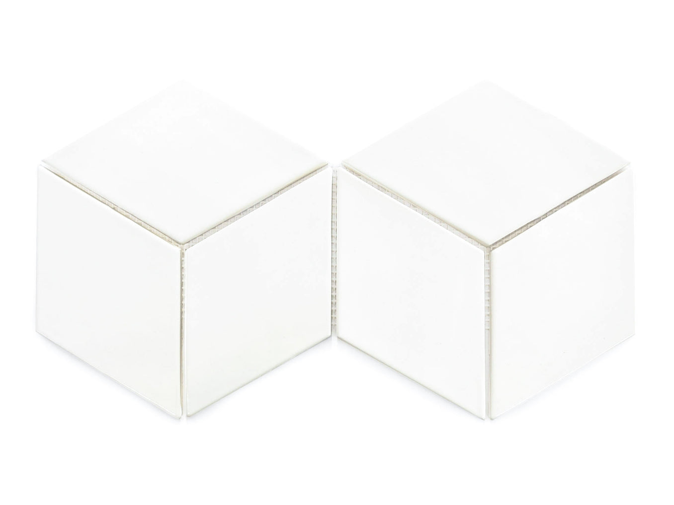 Large Cube Diamonds - 11 Deco White