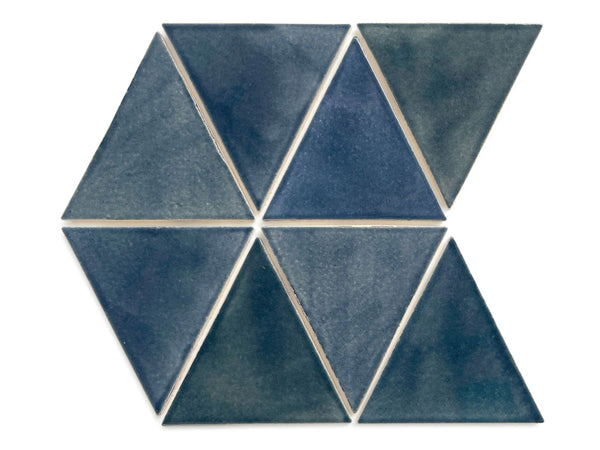 Denim Triangle Floor Mosaic Tiles | Mercury Mosaics