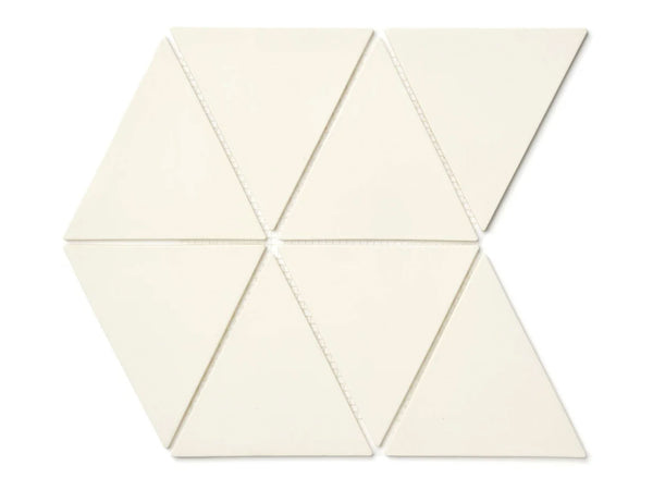 Marshmallow Triangular Ceramic Wall Tiles | Mercury Mosaics