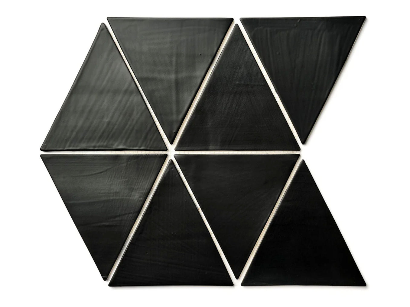 Large Black Triangle Shaped Tiles | Mercury Mosaics