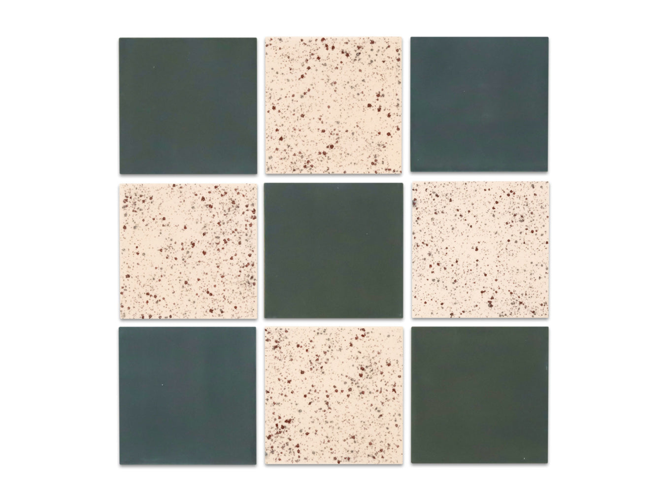 4"x4" Sheeted Subway Tile Pattern - River Rock Checkerboard Blend