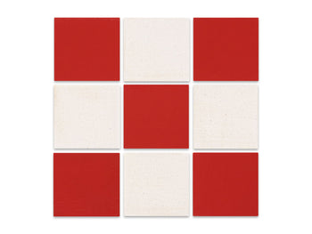 4"x4" Sheeted Subway Tile Pattern - Cherry Checkerboard Blend