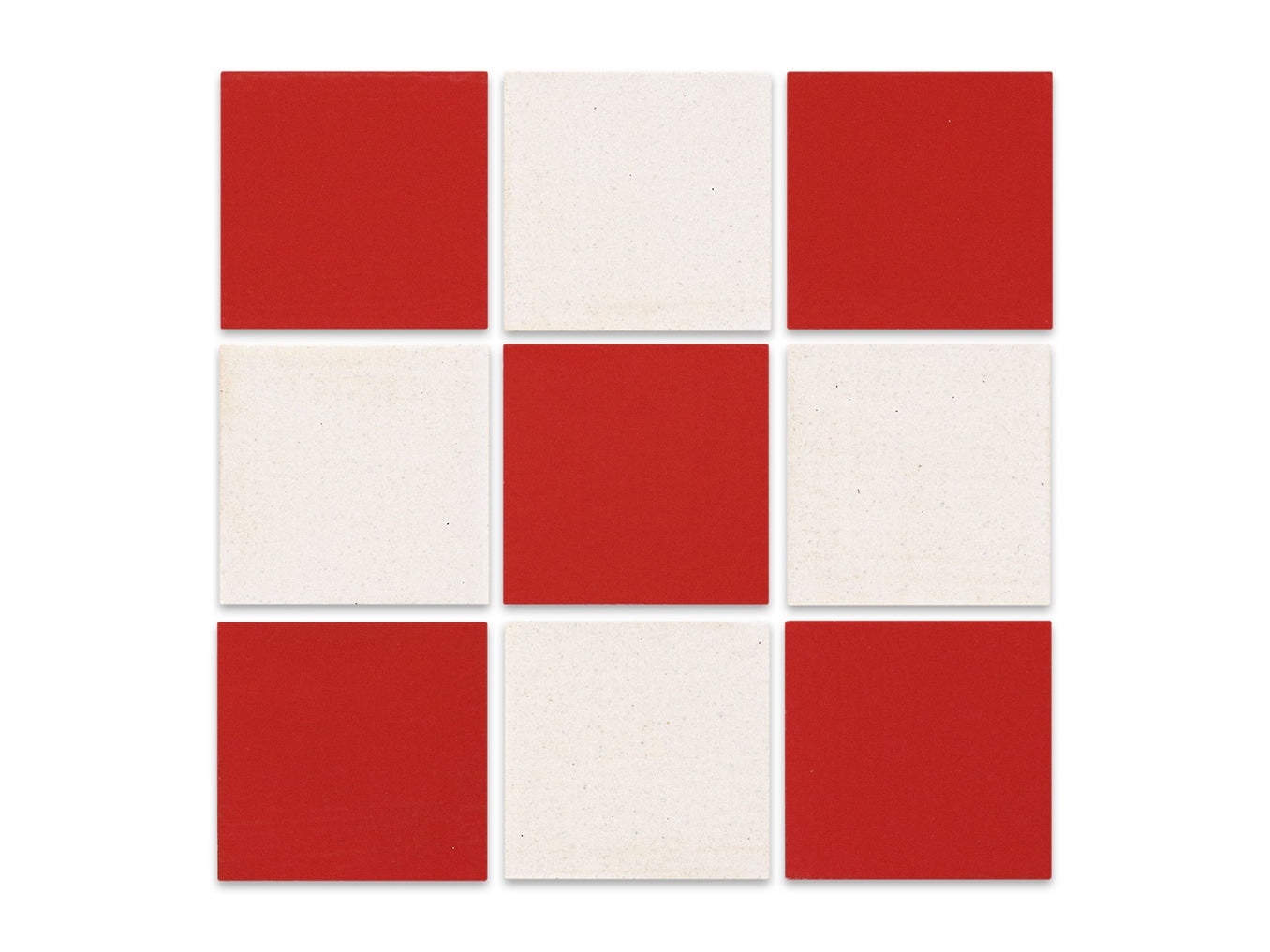 4"x4" Sheeted Subway Tile Pattern - Cherry Checkerboard Blend