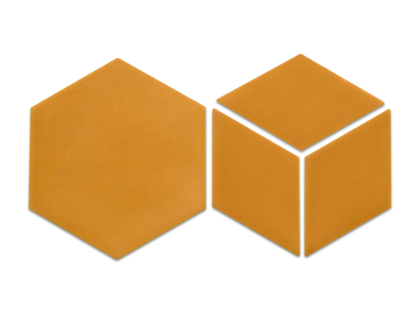 Geo-Hex Pattern - 5 Ochre