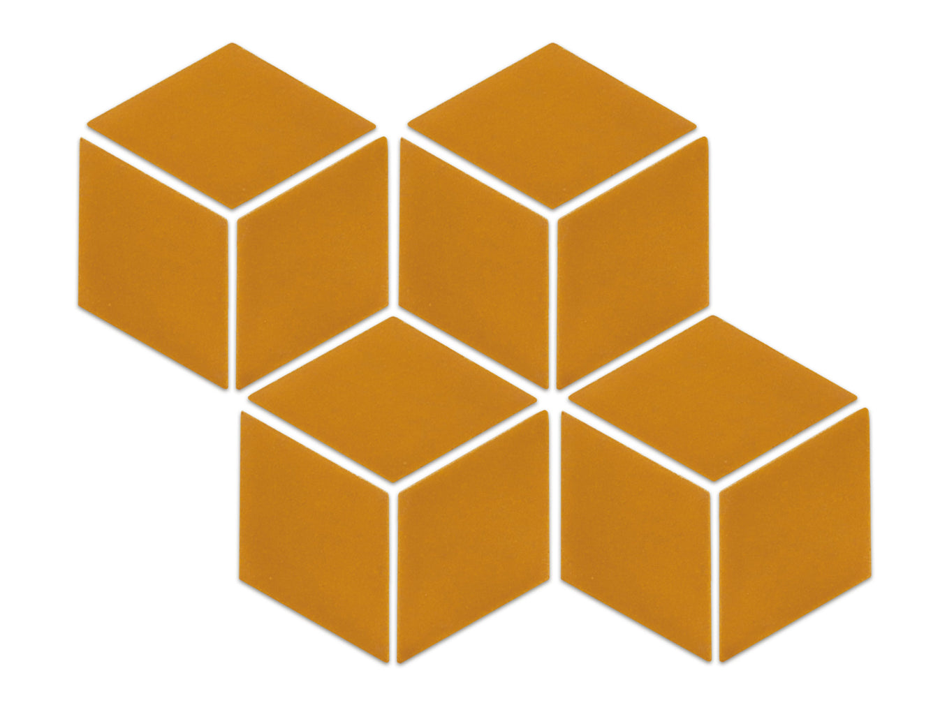 Medium Cube Diamonds - 5 Ochre